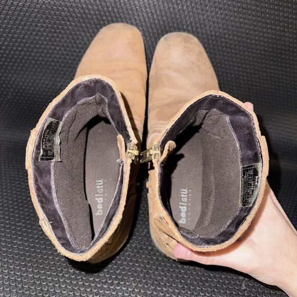 Bed Stu Men's Brown Tan Cowboy Western Casual Ankle Leather Boots Size 12 - Picture 6 of 8